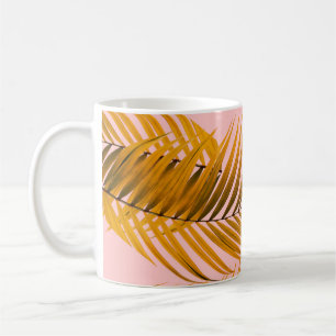 Tropische realistische Blätter Muster Trendy Fashi Kaffeetasse