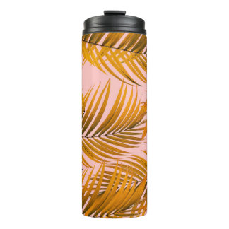 Tropische realistische Blätter Muster Trendy Fashi Thermosbecher