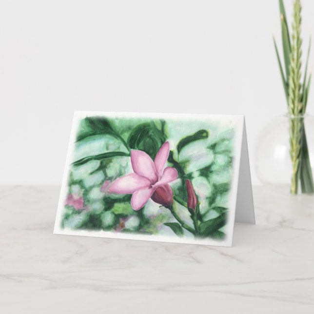 Tropische Reflexions-Aquarellkunst-Grußkarte Karte (Vorderseite)