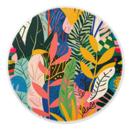 Tropische Regenwald-Keramik Keramikknauf