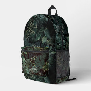 Tropische Regenwaldblätter Bedruckter Rucksack