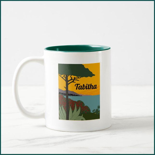 Tropische Riviera Zweifarbige Tasse (Von Creator hochgeladen)