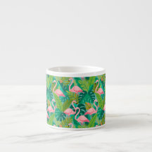 Tropische rosa Flamingos Dschungelfoliage