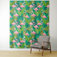 Tropische rosa Flamingos Dschungelfoliage