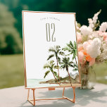 Tropische Rustikale Palmen Trees Beach Sand Hochze Tischnummer<br><div class="desc">Für weitere Anpassungen oder andere passende Artikel kontaktieren Sie mich bitte unter yellowfebstudio@gmail.com</div>