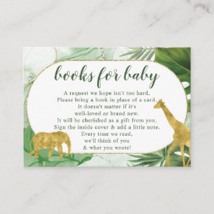 Tropische Safari-Bücher für Baby-Beilagekarte Begleitkarte