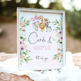 Tropische Safari-Tiere Karten und Geschenke Poster