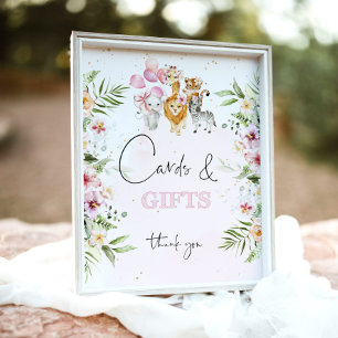 Tropische Safari-Tiere Karten und Geschenke Poster