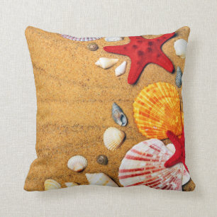 Tropische Sandy-StrandSeashellsStarfish Kissen