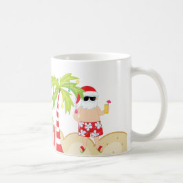 Tropische Sankt-Strand-WeihnachtsTasse Tasse
