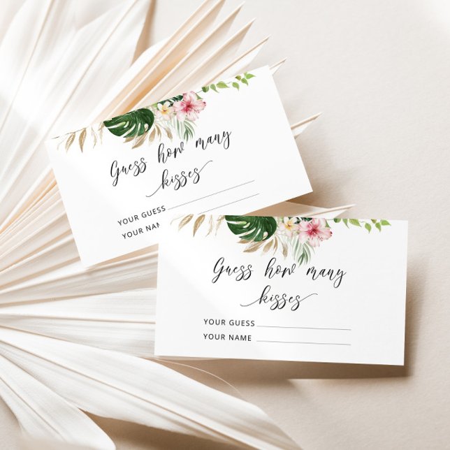 Tropische Schätzung wie viele Küsse Bridgame Begleitkarte (Von Creator hochgeladen)