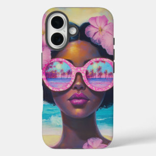 Tropische Schönheit in Rosa iPhone 16 Hülle