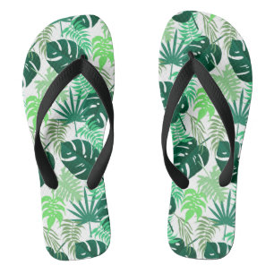 Tropische Schweizer Pflanze (Blätter) Flip Flops