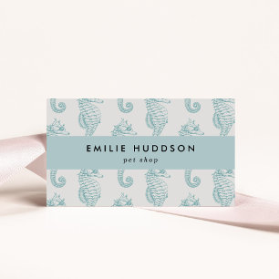 Tropische Seepferde, Fischladen, Pet Shop, Aquarie Visitenkarte