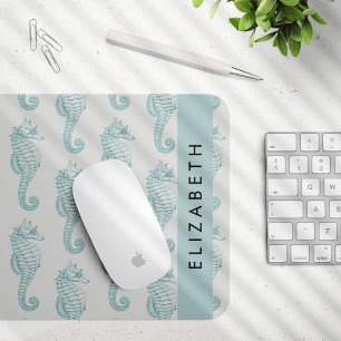 Tropische Seepferde, Seepferd Muster, Ihr Name Mousepad