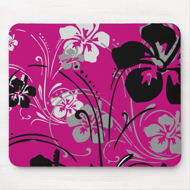 Tropische Serenade (rosa) Mousepad (Vorne)