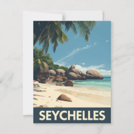 tropische Seychellen Postkarte