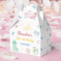 Tropische Sommer-Strand-Geburtstagsfeier Geschenkb