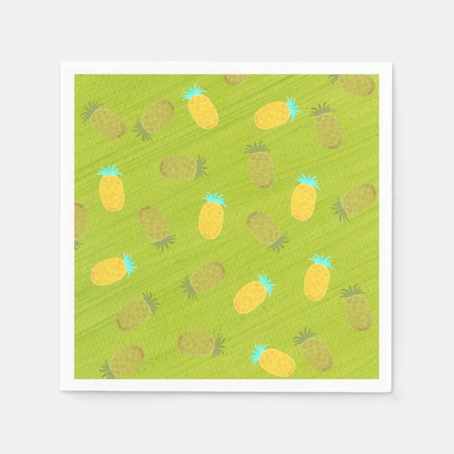 Tropische Sommerfrüchte Kiwi Grün Serviette (Vorderseite)