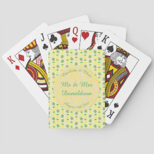 Tropische Sommerhochzeit Ananas und Palmwedel Spielkarten