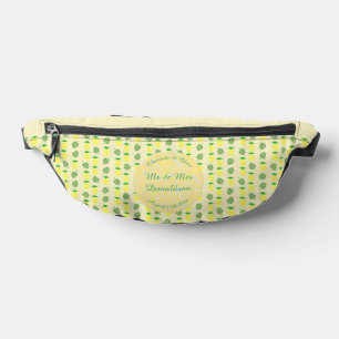 Tropische Sommerhochzeitpinienbäume und Palmen-Blä Bauchtasche