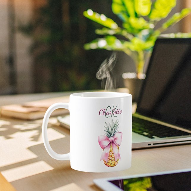Tropische Sommermonogramm Kaffeetasse (Von Creator hochgeladen)