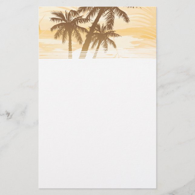 Tropische Sommerpalmen Briefpapier (Vorderseite)