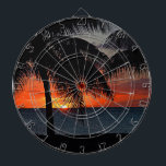 Tropische Sonnenuntergang Palmen in der Karibik Dartscheibe<br><div class="desc">Tropical Sunset Palm Trees In Caribbean Dart Board ist eine schöne Ergänzung zum Spielzimmer. Copyright Denise Bennerson,  Fotograf</div>