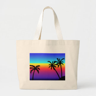 Tropische Sonnenuntergang-Tasche Jumbo Stoffbeutel