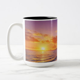 Tropische Sonnenuntergang-Tasse | Lebhafter Palm T Zweifarbige Tasse