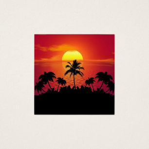 Tropische Sonnenuntergangs-Palmen Silhouette Stran