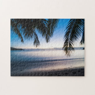 Tropische Sonnenuntergangsszene, Fidschi Puzzle