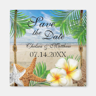 Tropische Strand-Hochzeit Magnet