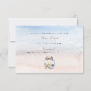 Tropische Strand-Junggesellinnenparty-Einladung  Einladung