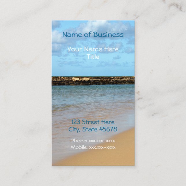 Tropische Strand-Paradies-Visitenkarten Visitenkarte (Vorderseite)