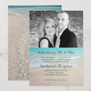 Tropische Strand Private Hochzeitsempfang Einladun Einladung