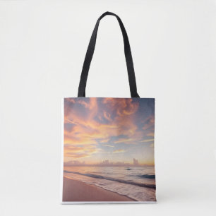 Tropische Strand-Tasche mit Sonnenuntergang