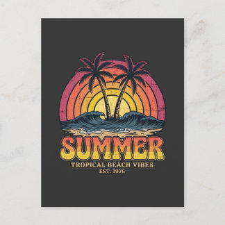 Tropische Strand-Vibes - Sommerferien Urlaub Feiertagspostkarte