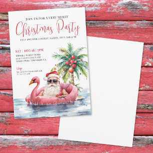 Tropische Strand-Weihnachtsparty Einladung