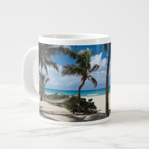 Tropische Strände   Anguilla Beach, Palm Tree Jumbo-Tasse