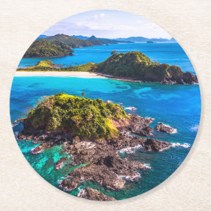 Tropische Strände   El Nido Phillipines Runder Pappuntersetzer