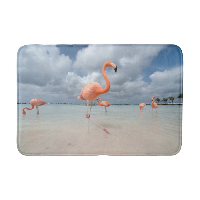 Tropische Strände | Flamingos Beach, Aruba Badematte (Vorderseite)