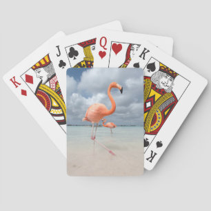 Tropische Strände Flamingos Beach, Aruba Spielkarten