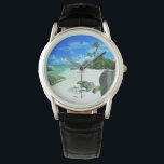 Tropische Strände | Insel La Digue Armbanduhr<br><div class="desc">Dieses phantastische Foto von Getty Images</div>