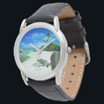 Tropische Strände | Insel La Digue Armbanduhr<br><div class="desc">Dieses phantastische Foto von Getty Images</div>