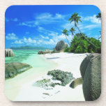 Tropische Strände | Insel La Digue Getränkeuntersetzer<br><div class="desc">Dieses phantastische Foto von Getty Images</div>