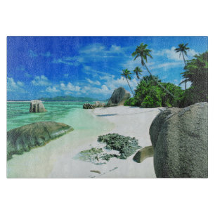 Tropische Strände Insel La Digue Schneidebrett