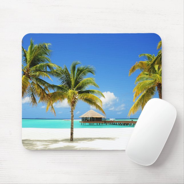 Tropische Strände | Insel & Lagune, Malediven Mousepad (Mit Mouse)