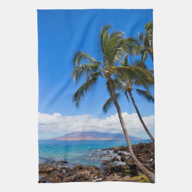 Tropische Strände | Insel Maui Hawaii Geschirrtuch (Vertikal)