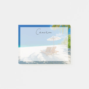 Tropische Strände   Lounge Chairs Beach, Bora Bora Post-it Klebezettel